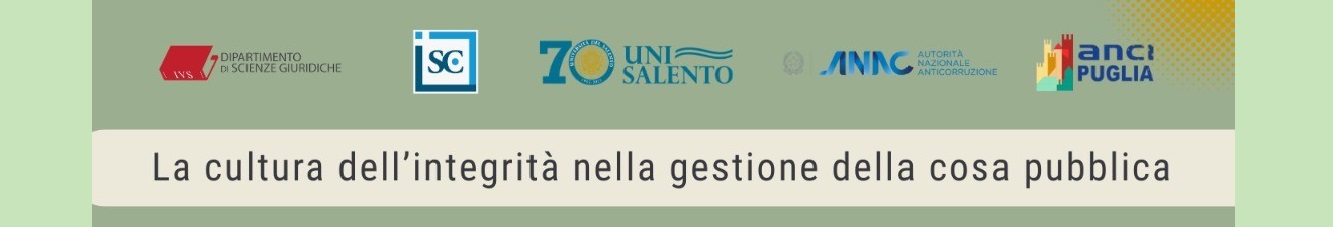 Il 1° ottobre a Lecce “La cultura dell’integrità nella gestione della cosa pubblica”